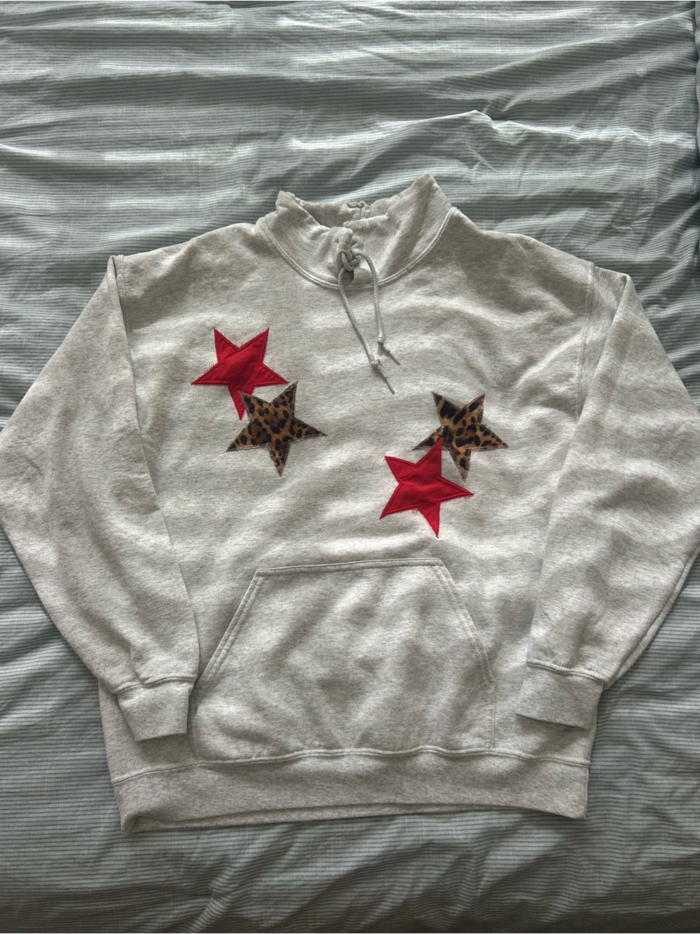 Mockneck Star Patch Sweatshirt